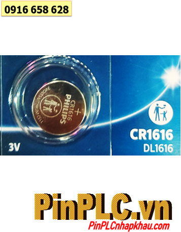Pin CR1616 _Pin Philips CR1616; Pin 3v lithium Philips CR1616 chính hãng